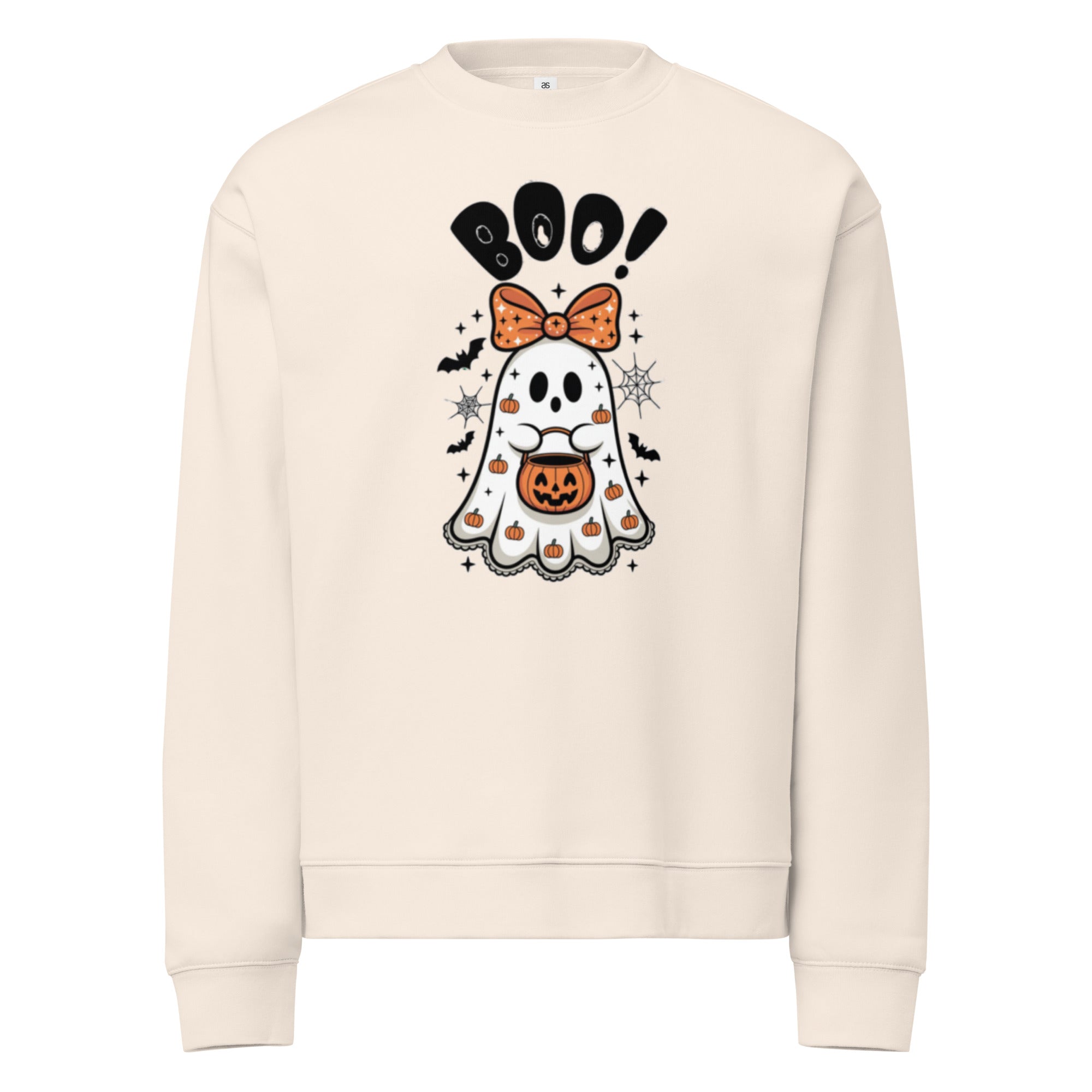 Ghostly Pumpkin Halloween Sweatshirt Unisex